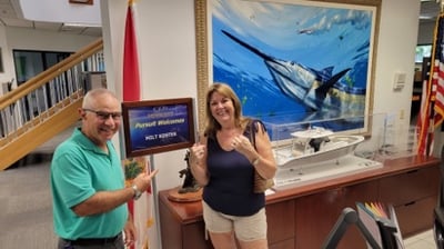 Milton and Debbie at the Pursuit Factory for a Plant Tour