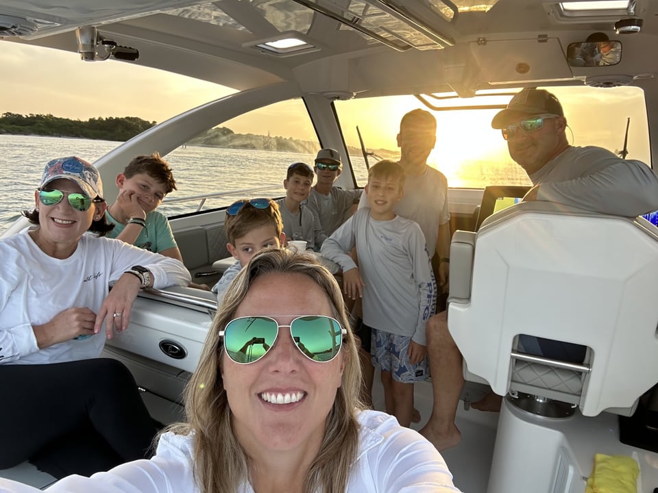 Tolunays and friends on board their OS 325