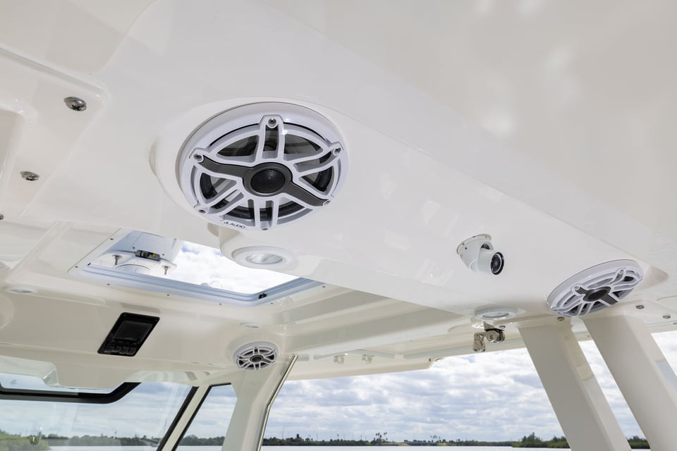 S328 JL Audio on a Pursuit Boat