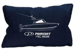 Pursuit Boats Line Drawing Pillow