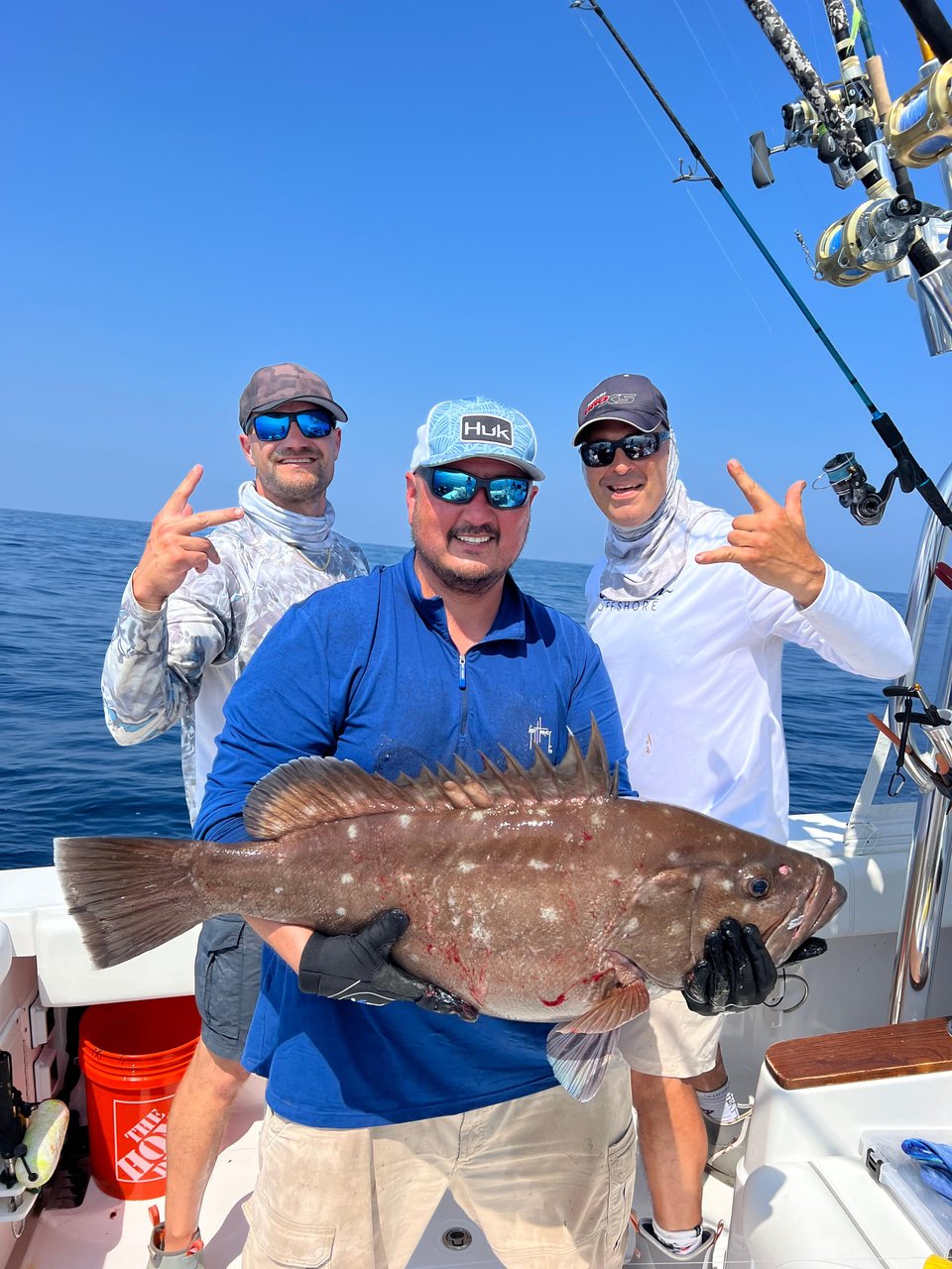 Stan Watts with snowy grouper