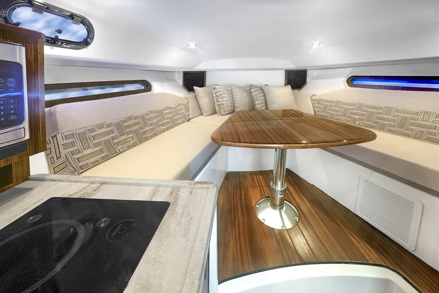 Offshore boats aren't usually known for luxury accommodation like this.